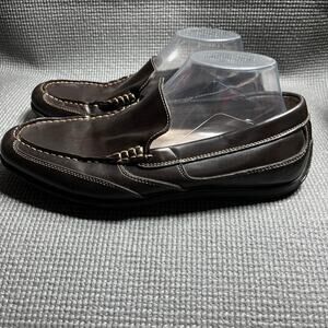 Nunn Bush Driving Loafers Comfort Shoes Mens 9M Brown Leather Slip On‎ Moc Toe